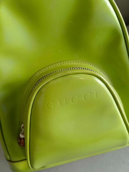 กระเป๋าคาดอก Gucci Bambu สีเขียว มือสองของแท้ครับ รูปที่ 8
