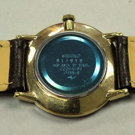 นาฬิกา Seiko ไขลานเครื่อง 2220 กะไหล่ทอง สภาพสวย รูปที่ 3