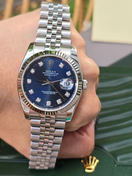 ROLEX OYSTER PERPETUAL DATEJUST Blue Dial (King) รูปที่ 9