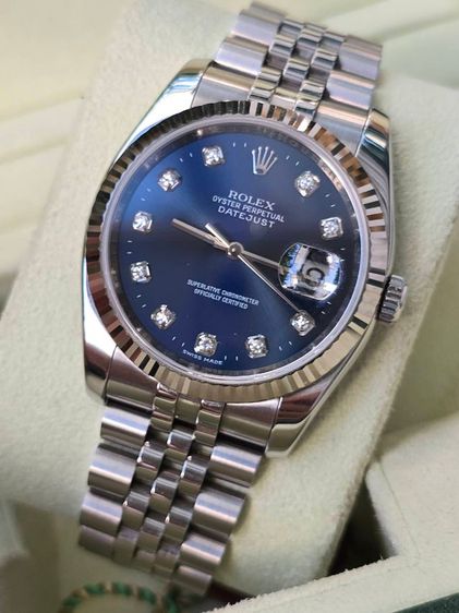 ROLEX OYSTER PERPETUAL DATEJUST Blue Dial (King) รูปที่ 2