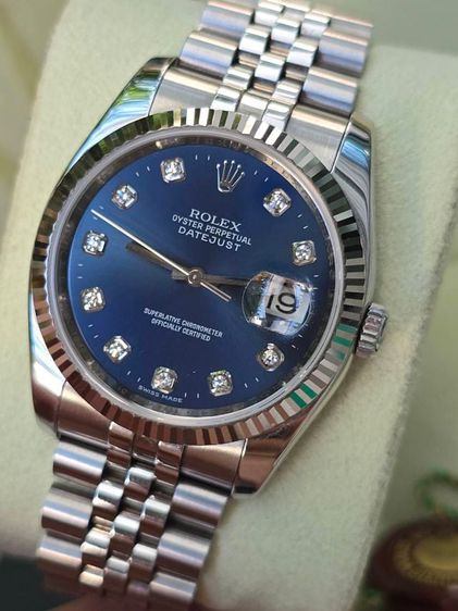 ROLEX OYSTER PERPETUAL DATEJUST Blue Dial (King) รูปที่ 1