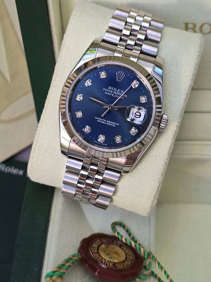 ROLEX OYSTER PERPETUAL DATEJUST Blue Dial (King) รูปที่ 3