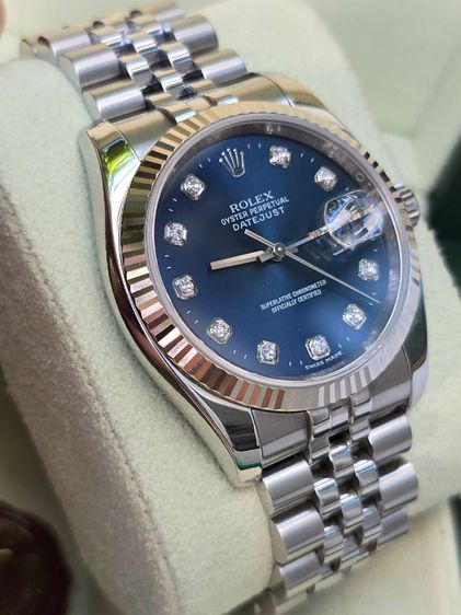 ROLEX OYSTER PERPETUAL DATEJUST Blue Dial (King) รูปที่ 4