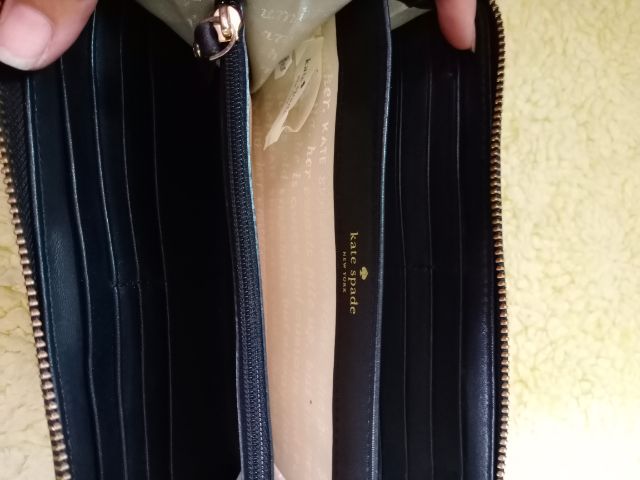 กระเป๋าสตางค์หนังแท้สีดำ Kate spade รูปที่ 3