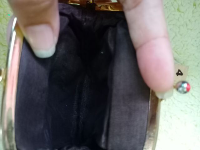 กระเป๋าใส่เหรียญหนังแท้สีดำ รูปที่ 2