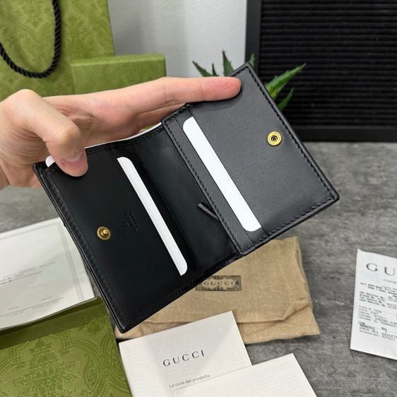 ส่งต่อ กระเป๋าสตางค์ Gucci แท้ GG MARMONT CARD CASE WALLET  มีถุงมีกล่อง รูปที่ 6