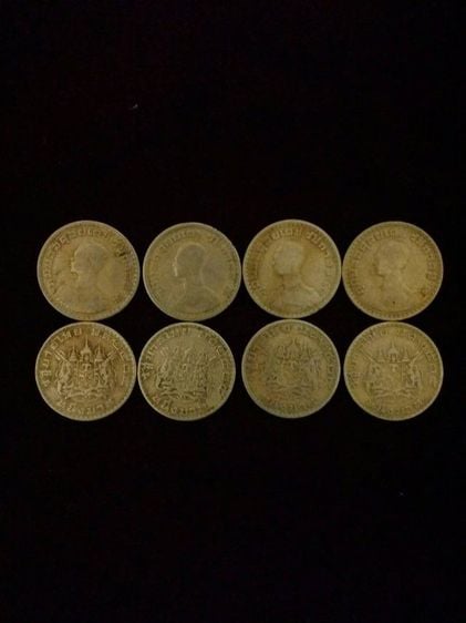 เหรียญกษาปณ์ 5 บาท เก้าเหลี่ยมโลหะคูโปรนิเกิล ประกอบด้วยทองแดง 75 นิเกิล 25 น้ำหนัก 9 กรัม กว้าง 27 ม.ม. หนา 2 ม.ม. ประกาศใช้ 8 กพ. 2516 รูปที่ 8