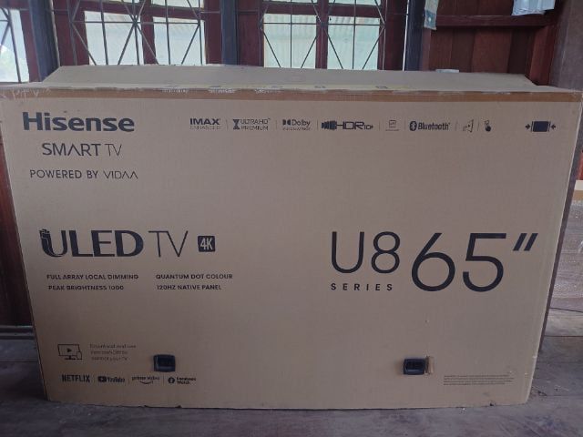 TV Hisense U8G 65นิ้ว 4K DB vision Atmos 120hz มือสอง  อปกครบ