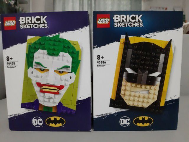 lego brick sketches batman,  joker  รูปที่ 1