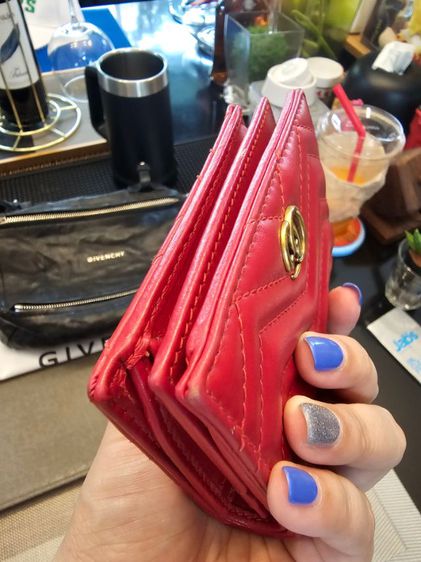 กระเป๋าสตางค์ Gucci Mormont สีแดงแท้ มือสอง สภาพดี รูปที่ 9