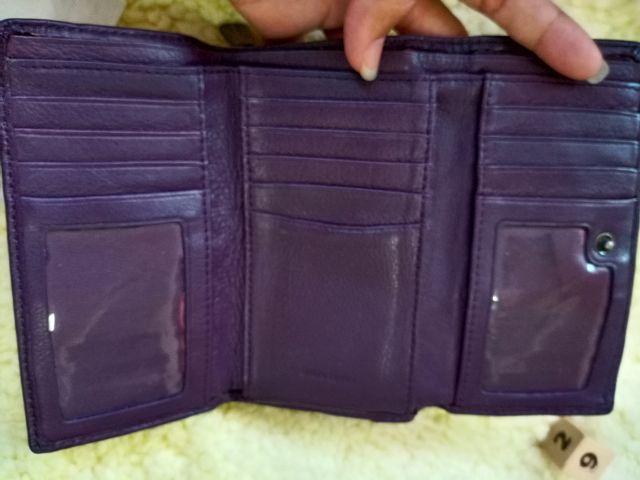 กระเป๋าสตางค์หนังแท้สีม่วง colorado รูปที่ 2
