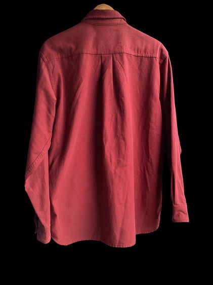 L.L. Bean Mens Vintage Burgandy Chamois Cloth Shirt รูปที่ 2