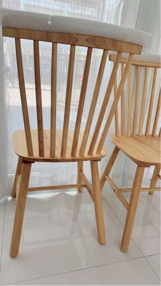 เก้าอี้ระแนงไม้สไตล์ญี่ปุ่น ของใหม่ ยกชุด 4 ตัว  รูปที่ 5