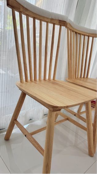 เก้าอี้ระแนงไม้สไตล์ญี่ปุ่น ของใหม่ ยกชุด 4 ตัว  รูปที่ 4