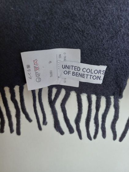 United Colors Of Benetton 
Wool Scarf สีกรมท่าเข้ม รูปที่ 6