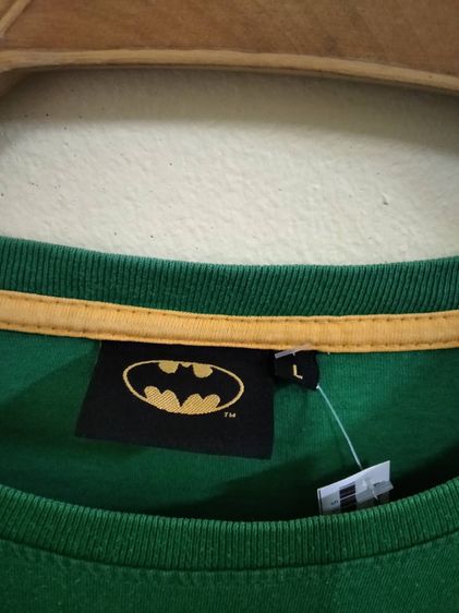 เสื้อ batman สีเขียว ของแท้  รอบอก 45 ยาว 26  สภาพดีไม่มีขาด รูปที่ 3