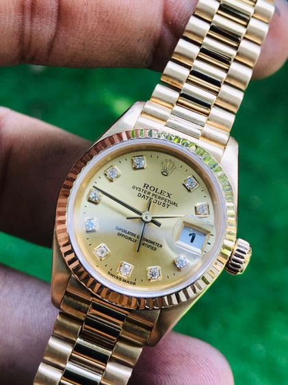 ROLEX OYSTER PERPETUAL DATEJUST 18k.Gold Dial (Lady) 69178
 รูปที่ 2