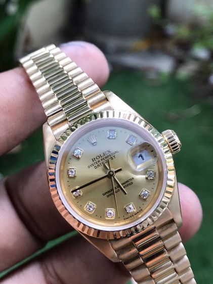 ROLEX OYSTER PERPETUAL DATEJUST 18k.Gold Dial (Lady) 69178
 รูปที่ 9