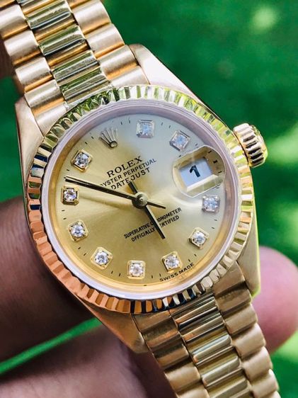 ROLEX OYSTER PERPETUAL DATEJUST 18k.Gold Dial (Lady) 69178
 รูปที่ 3