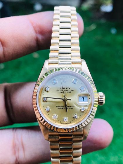 ROLEX OYSTER PERPETUAL DATEJUST 18k.Gold Dial (Lady) 69178
 รูปที่ 6