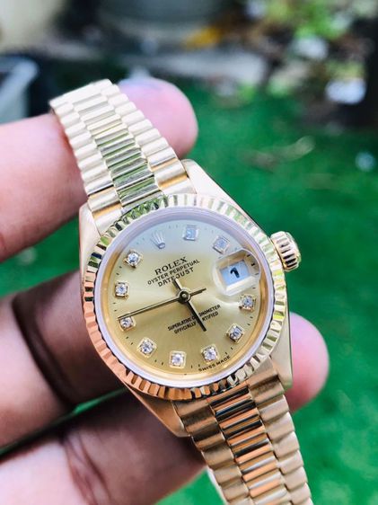 ROLEX OYSTER PERPETUAL DATEJUST 18k.Gold Dial (Lady) 69178
 รูปที่ 8