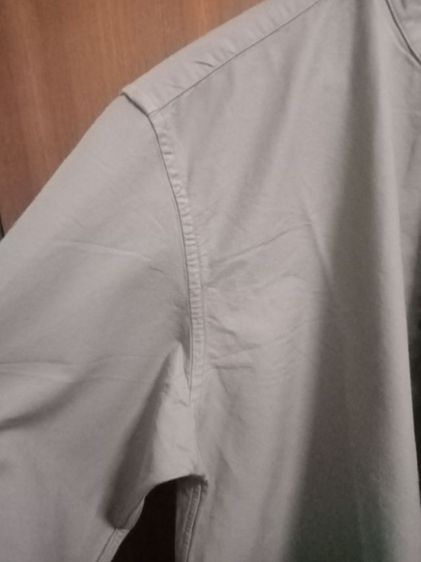 Muji Men's Long Sleeve Shirt size XL อก 44 ยาว 28 แขน 24 ไหล่กว้าง 7 นิ้ว เสื้อเชิ้ตชายแขนยาว กระดุมหน้า กระเป๋าที่อกซ้าย สภาพดีมาก รูปที่ 2