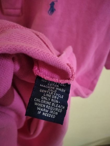 เสื้อคอปกสีชมพู ralph lauren sport ของแท้  รอบอก 48 ยาว 31  สภาพดีไม่มีขาด รูปที่ 4