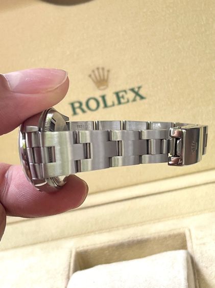 Rolex Oyster Perpetual Date Blue Roman Dial Lady Full Set รูปที่ 12