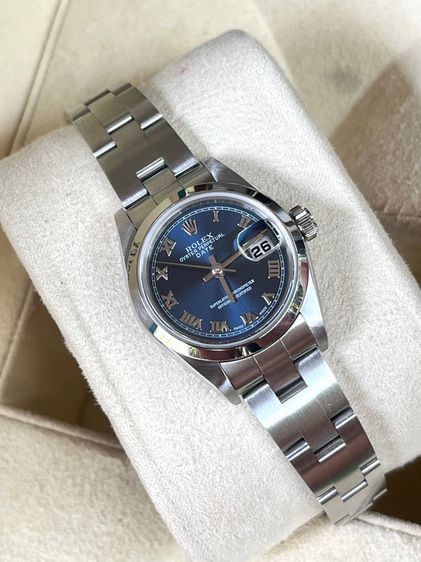 Rolex Oyster Perpetual Date Blue Roman Dial Lady Full Set รูปที่ 3