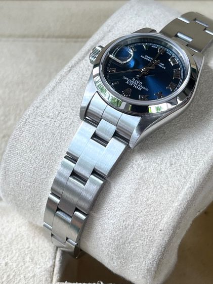 Rolex Oyster Perpetual Date Blue Roman Dial Lady Full Set รูปที่ 9