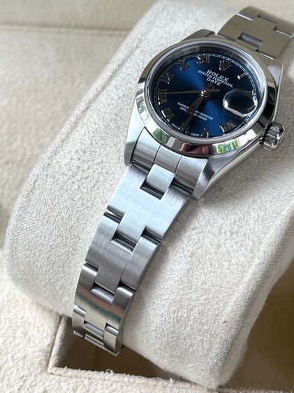Rolex Oyster Perpetual Date Blue Roman Dial Lady Full Set รูปที่ 8
