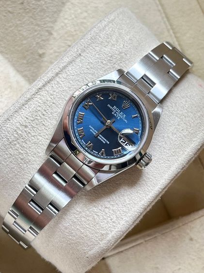 Rolex Oyster Perpetual Date Blue Roman Dial Lady Full Set รูปที่ 5