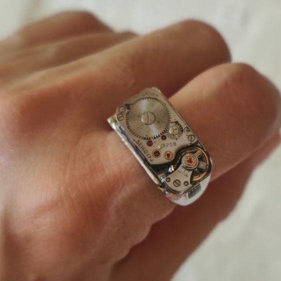 แหวนทำจากเครื่องนาฬิกา Seiko งาน DIY ไม่ลอกไม่ดำปรับขนาดได้ รูปที่ 8