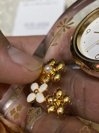 นาฬิกายี่ห้อ MIKIMOTO  pearl  ไขมุก  เจแปน แท้มือสอง   แบบตั้งโต๊ะ สภาพใหม่พร้อมกล่อง  950฿ รูปที่ 5