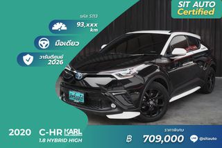 2020 Toyota C-HR 1.8 HV HI KARL LAGERFELD ดำ - มือเดียว รุ่นพิเศษ วารันตี-2026 chr premium safety รถสวย รถบ้าน เจ้าของขายเอง ฟรีดาวน์