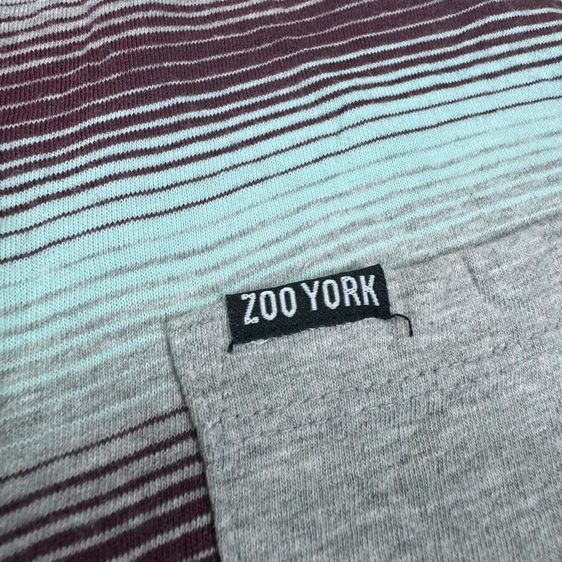 เสื้อยืดแขนยาว Zoo York​ กระเป๋า​หน้า​ ลาย​ขวาง​ Size XL​  รูปที่ 3