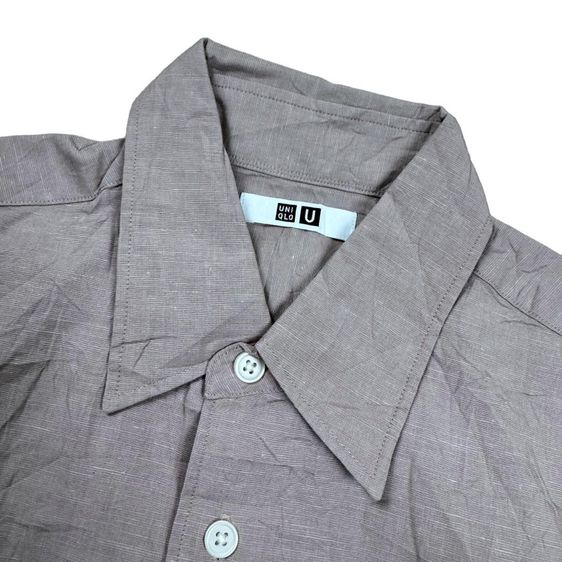 เสื้อเชิ้ต Uniqlo​ U Linen​ Premium งาน​พิเศษ​ ทรงดีผ้าดี Size S รูปที่ 4