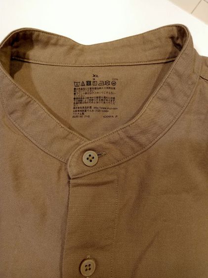 Muji Men's Long Sleeve Shirt size XL อก 44 ยาว 28 แขน 24 ไหล่กว้าง 7 นิ้ว เสื้อเชิ้ตชายแขนยาว กระดุมหน้า กระเป๋าที่อกซ้าย สภาพดีมาก รูปที่ 17
