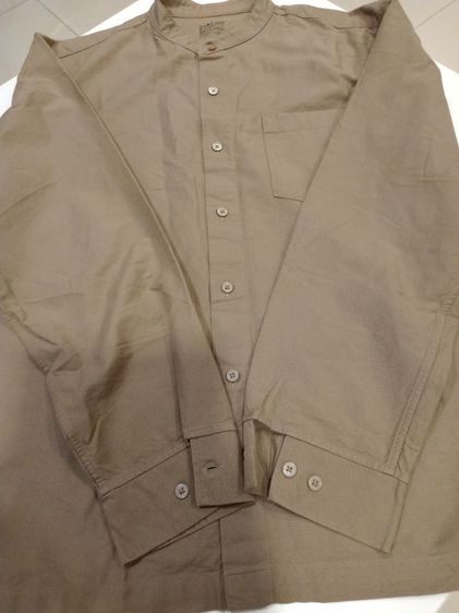 Muji Men's Long Sleeve Shirt size XL อก 44 ยาว 28 แขน 24 ไหล่กว้าง 7 นิ้ว เสื้อเชิ้ตชายแขนยาว กระดุมหน้า กระเป๋าที่อกซ้าย สภาพดีมาก รูปที่ 13
