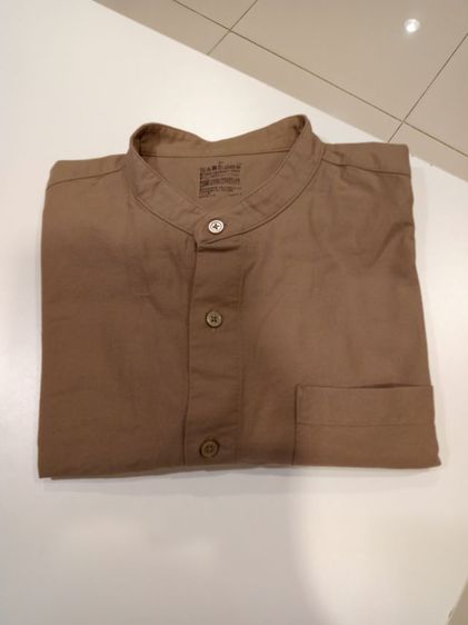 Muji Men's Long Sleeve Shirt size XL อก 44 ยาว 28 แขน 24 ไหล่กว้าง 7 นิ้ว เสื้อเชิ้ตชายแขนยาว กระดุมหน้า กระเป๋าที่อกซ้าย สภาพดีมาก รูปที่ 15