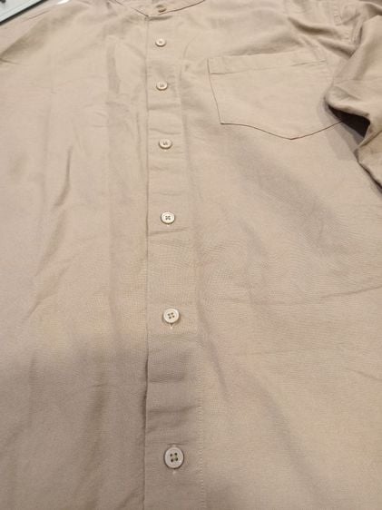 Muji Men's Long Sleeve Shirt size XL อก 44 ยาว 28 แขน 24 ไหล่กว้าง 7 นิ้ว เสื้อเชิ้ตชายแขนยาว กระดุมหน้า กระเป๋าที่อกซ้าย สภาพดีมาก รูปที่ 14