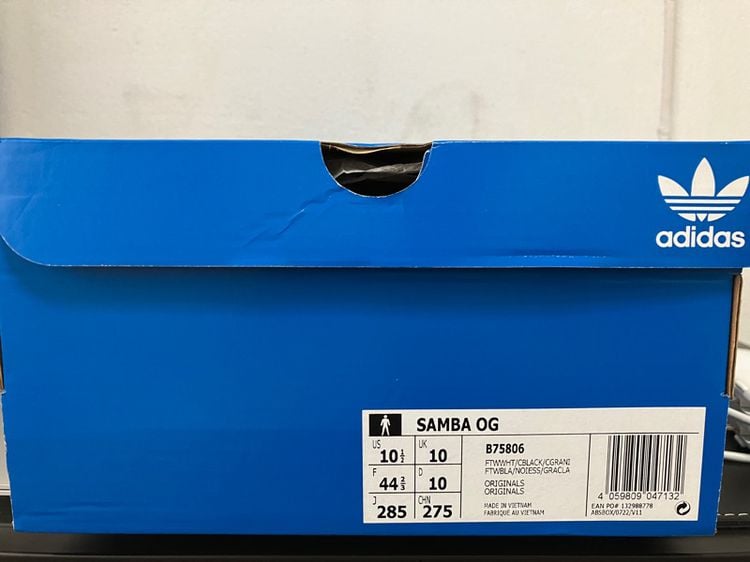 ขาย adidas samba og สีขาว size UK10  รูปที่ 4