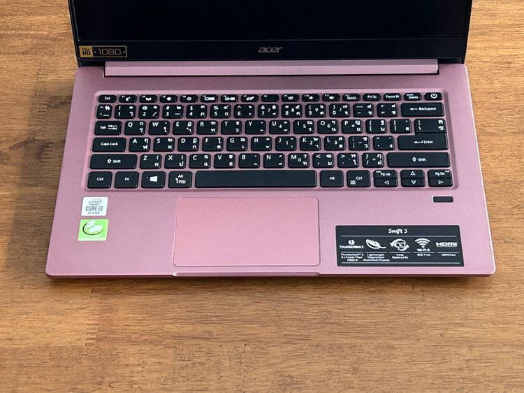 (3425) Notebook Acer Swift3 SF314-57-38N7 Pink SSD ทำงานไวสแกนนิ้ว 6,990 บาท รูปที่ 6