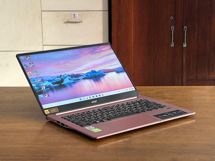 (3425) Notebook Acer Swift3 SF314-57-38N7 Pink SSD ทำงานไวสแกนนิ้ว 6,990 บาท รูปที่ 2