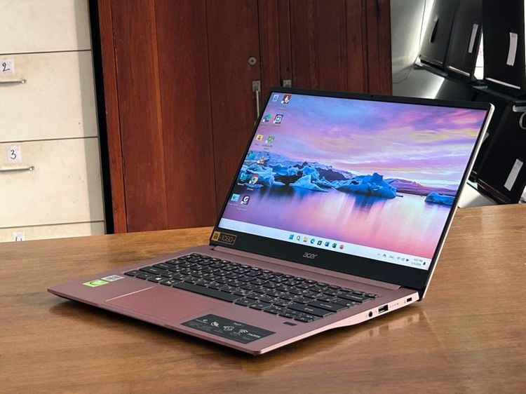 (3425) Notebook Acer Swift3 SF314-57-38N7 Pink SSD ทำงานไวสแกนนิ้ว 6,990 บาท รูปที่ 3