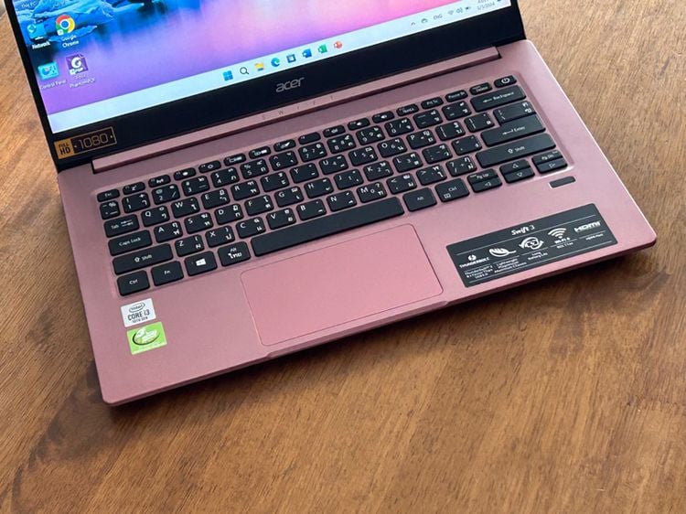 (3425) Notebook Acer Swift3 SF314-57-38N7 Pink SSD ทำงานไวสแกนนิ้ว 6,990 บาท รูปที่ 9