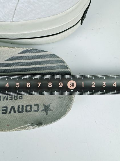 รองเท้า Converse Sz.12us46.5eu30cm รุ่นOne Star Plimsolls สีขาว Upperหนังแท้ สภาพสวยดีมาก ไม่ขาดซ่อม ใส่เที่ยวหล่อสุด รูปที่ 16