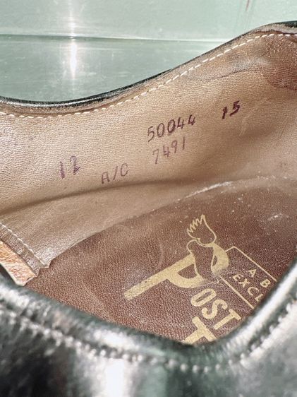 รองเท้าหนังแท้ A Bond Exclusive Sz.11us45eu29cm สีดำ พื้นหนังเย็บ สภาพสวย ไม่ขาดซ่อม ใส่เรียนทำงานได้หมด รูปที่ 12