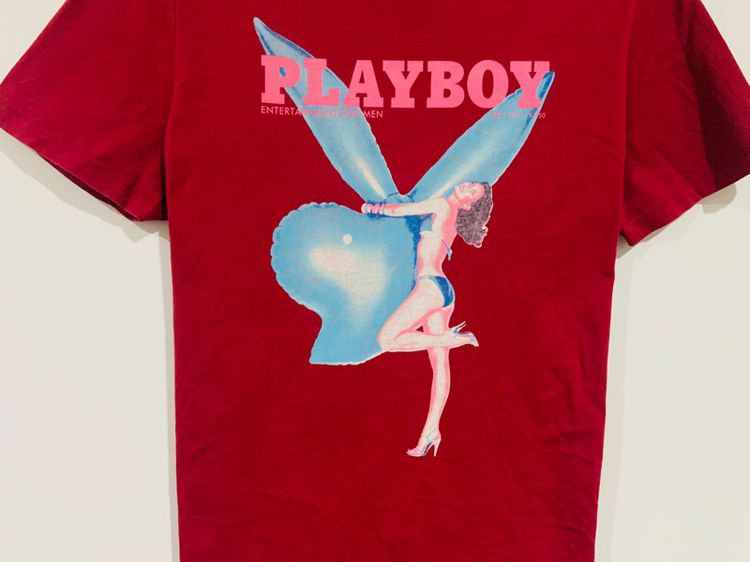 เสื้อยืด PLAYBOY แท้ 💯 size L ขนาด อก 20.5 ยาว 27.5 นิ้ว สภาพดีมาก ลายสวย เนื้อผ้านิ่มมาก หายากน่าสะสมครับ รูปที่ 2