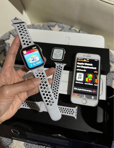 Apple Watch SE Gen NiKE  GPS 40mm สีsilverมือ2สภาพสวยดีสายแท้ครบกล่อง รับเทินรับบัตรเครดิตจ้า รูปที่ 4